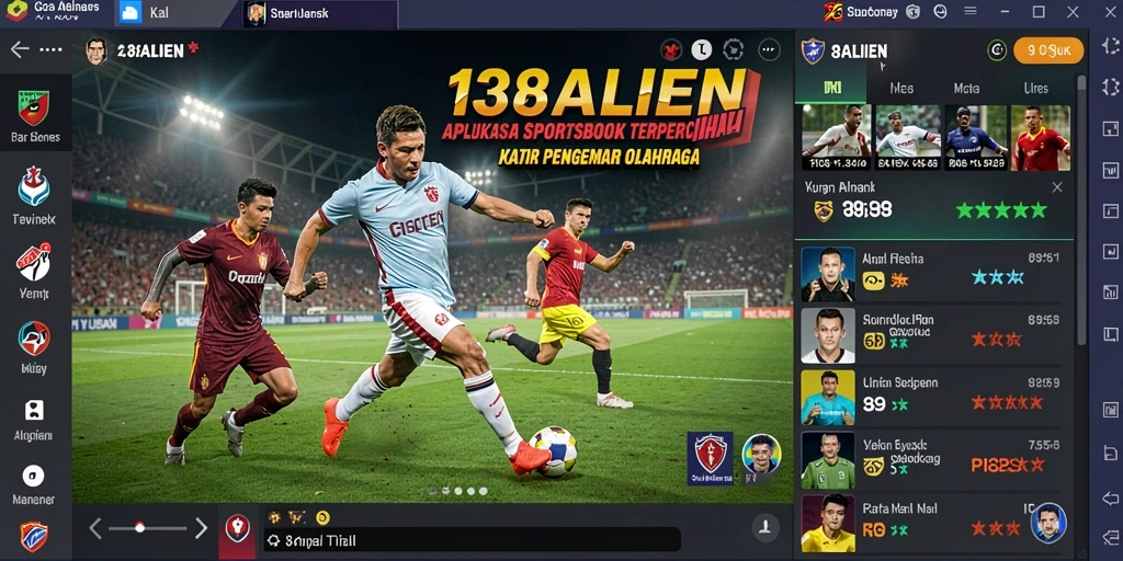 Screenshot utama gameplay 138ALIEN yang menunjukkan taruhan olahraga yang seru.