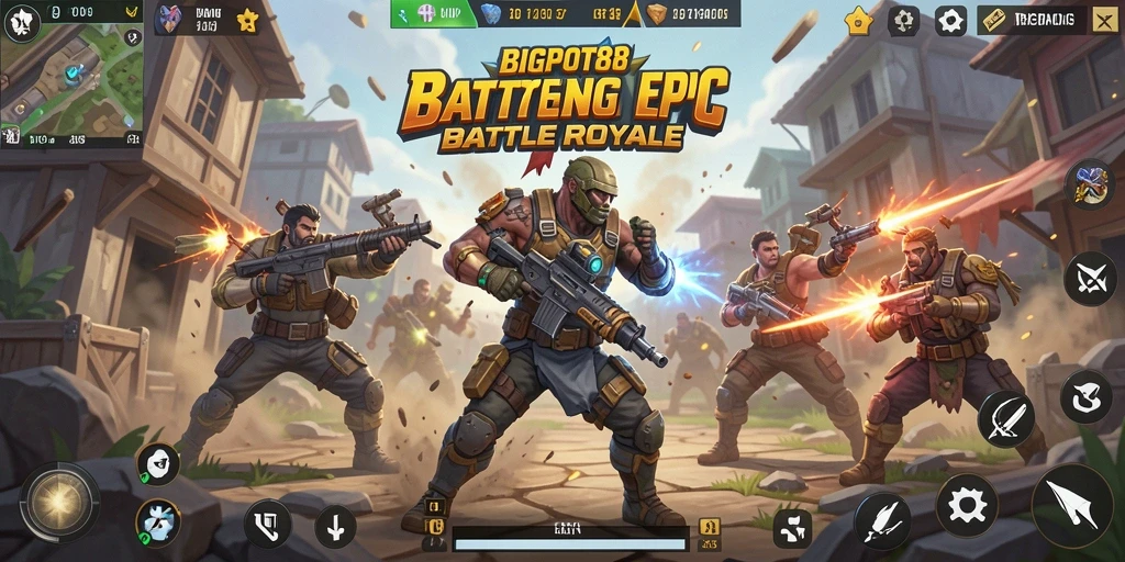 Tampilan gameplay epik di BIGPOT88, dengan pertarungan yang mendebarkan.