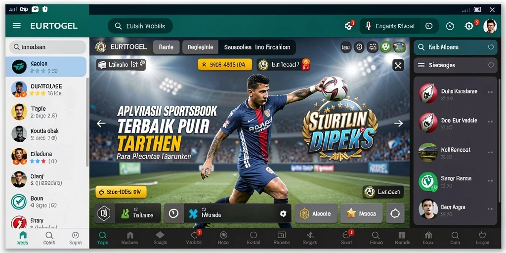 Tampilan interaktif dari game Sportsbook EUROTOGEL.