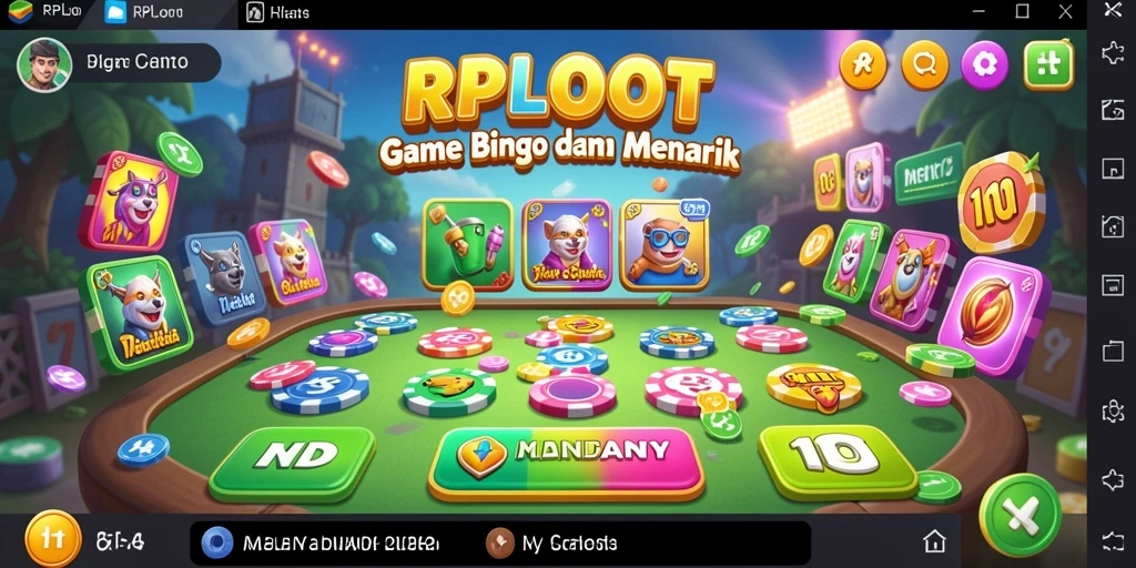 Tampilan gameplay seru dari RPLOOT dalam permainan Bingo.