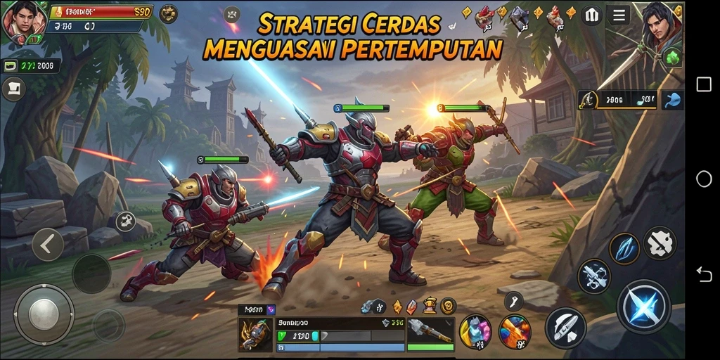 Screenshot gameplay S80 menunjukkan strategi pertempuran yang intens.