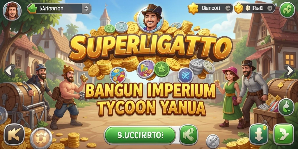 Tampilan gameplay SUPERLIGATOTO yang menarik dan interaktif.