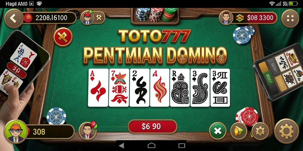Tampilan gameplay seru dalam permainan Domino TOTO777.
