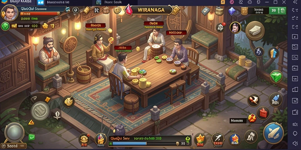 Tampilan gameplay QiuQiu yang seru di WIRANAGA.